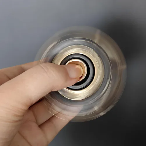 Miniatura 5 de T-Conceal EDC Fidget Sliders Open Armor Spinning Top - Juguetes para aliviar el estrés para adultos, metal magnético (Gris Oro)