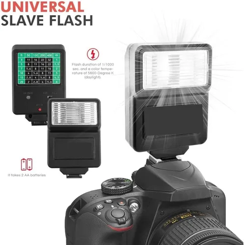 Miniatura 2 de Tronixpro Flash de cámara digital con soporte de zapata para cámaras y videocámaras Sony, Nikon, Canon, Pentax, Olympus y más