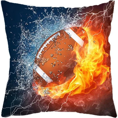 Miniatura 4 de Home Décor - Funda de cojín cuadrada de felpa corta y súper suave con cremallera invisible, 18 x 18 pulgadas, sin relleno, temática de baloncesto