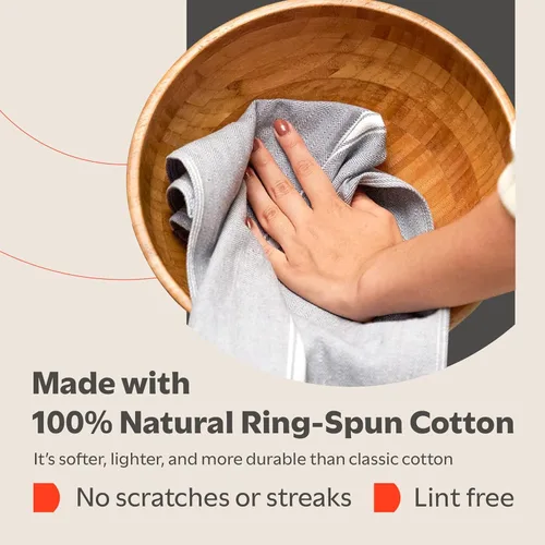 Miniatura 3 de Zeppoli - Trapos de cocina, de algodón, para cocina o limpieza, reusables, súper absorbentes, lavables a máquina, para chefs, paquete de 15 gris