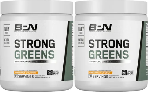 Miniatura 9 de BARE PERFORMANCE NUTRITION, BPN Strong Greens Superalimento en Polvo, Limón, 30 Porciones