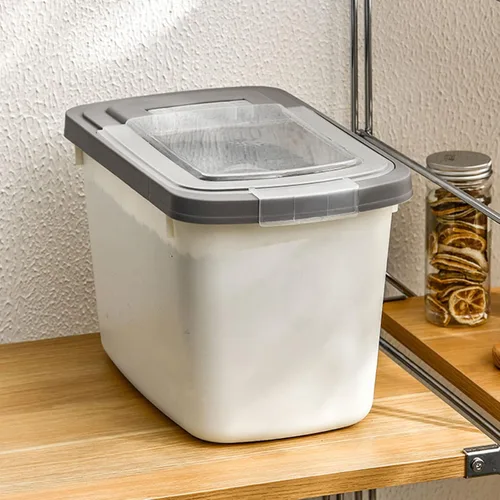 Miniatura 8 de Contenedores de almacenamiento de alimentos con tapas, dispensador de arroz hermético, contenedores de almacenamiento de gran capacidad, dispensador