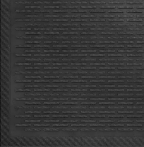 Miniatura 7 de Ottomanson Bandeja de goma antideslizante para interiores y exteriores, fácil de limpiar, impermeable, 16 x 32 pulgadas, bandeja negra