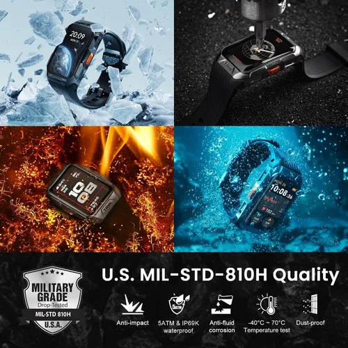Miniatura 2 de Reloj inteligente GPS para hombres y mujeres, vidrio curvado 3D, cuerpo completo de acero inoxidable, 6 posicionamientos satelitales, brújula, 164.0