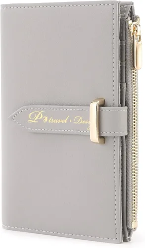 Soporte para pasaporte Airtag, cartera de pasaporte con etiqueta de aire para mujer, Gris (sin soporte para Airtag), Classic