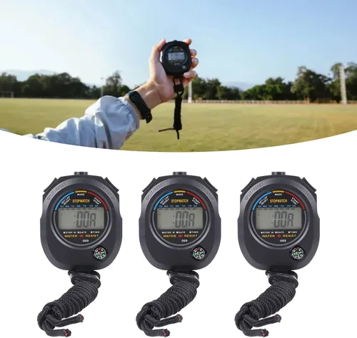 Miniatura 6 de GOTOTOP Cronómetro deportivo de 3 piezas, cronómetro deportivo de 40 mAh, para carreras de cronometraje, natación, juegos de baloncesto