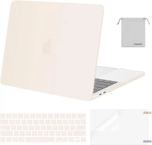 Miniatura 21 de MOSISO - Carcasa rígida de plástico, cubierta de teclado, protector de pantalla y bolsa de almacenamiento para MacBook Pro 13 pulgadas/33 cm Azul