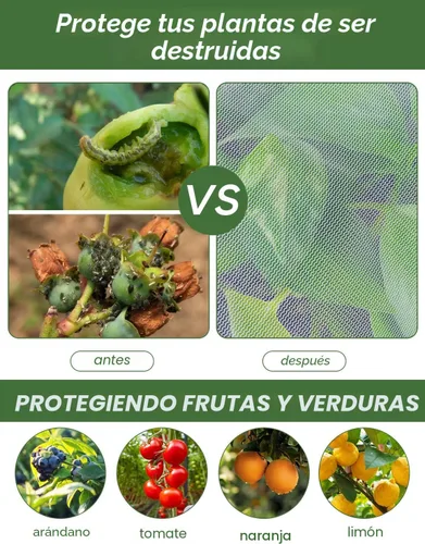 Miniatura 2 de Red para pájaros para protección del jardín, paquete de 4 redes de jardín barrera de plagas con cordón, mosquitero para tomates, cubierta protectora