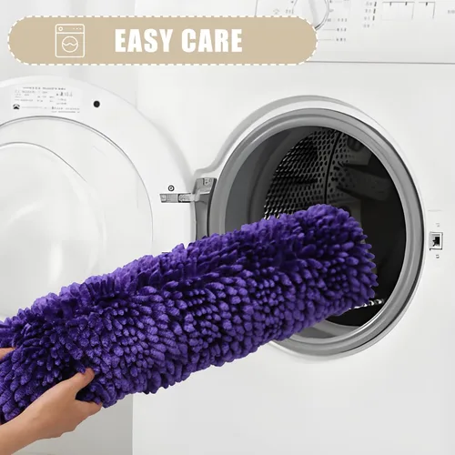 Miniatura 7 de RULLENY Juego de 2 alfombras de baño de felpilla brillante de lujo, lavables a máquina, 31 x 20 pulgadas y 24 x 16 pulgadas