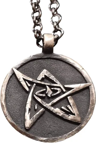 Miniatura 7 de Baldur Jewelry - Collar con colgante de pulpo de Lovecraft Cthulhu en plata de ley 925, símbolo amarillo, hecho a mano, amuleto de Necronomicum