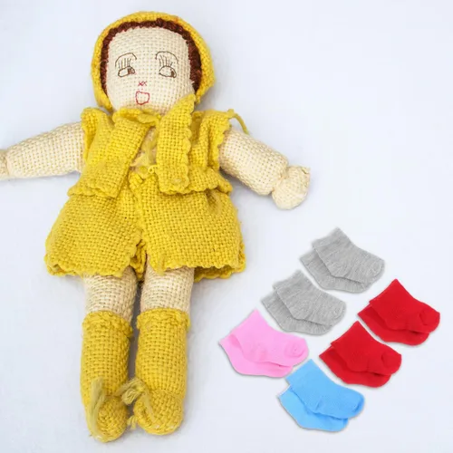 Miniatura 3 de NUOBESTY 6 pares de calcetines de muñeca mini calcetín ropa de bebé figura de acción accesorios para muñeca