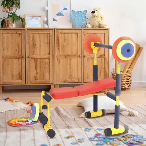 Miniatura 4 de Equipo para hacer ejercicios para niños Fun and Fitness de Redmon Juego de banco de pesas