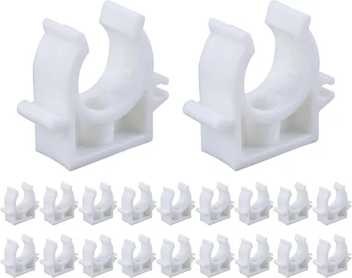 Miniatura 12 de Pinzas de tubo PEX de 1 pulgada, paquete de 20 perchas de tubo de 0.98 pulgadas (0.984 in), abrazaderas de tubo PEX, soporte de tubería de PVC