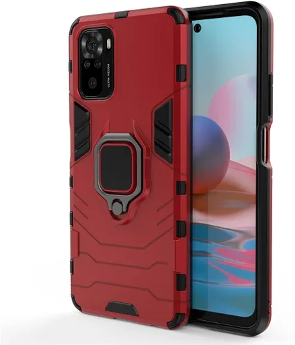 Miniatura 4 de Compatible con Xiaomi Mi Redmi Note 10, Redmi Note 10S, soporte de anillo de metal a prueba de golpes
