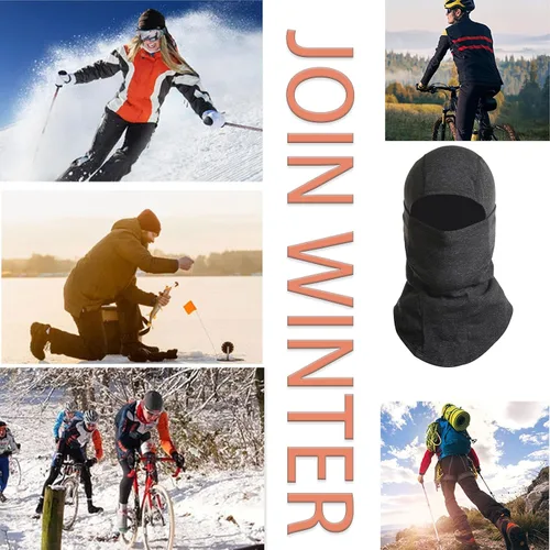 Miniatura 7 de Pasamontañas para clima frío, máscara de esquí, forro polar de invierno, máscara facial térmica para hombres, motocicleta, ciclismo