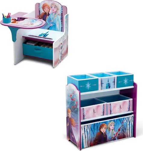 Miniatura 20 de Delta Children - Silla de escritorio con compartimento de almacenamiento + Organizador de almacenamiento de juguetes de 6 compartimentos Design and