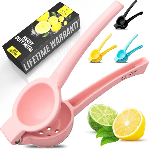 Miniatura 9 de Zulay Kitchen Exprimidor de limón de metal, exprimidor de limón de mano, exprimidor de cítricos fácil de usar, prensa manual para extraer la mayor