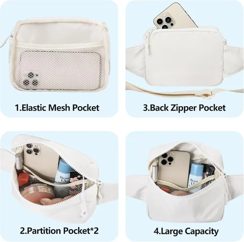 Miniatura 3 de Bolsa de Cintura Frenou Riñonera de Moda para Mujeres y Hombres, Riñonera con Correa Ajustable para Regalo, Riñonera para Viaje, Correr, Senderismo