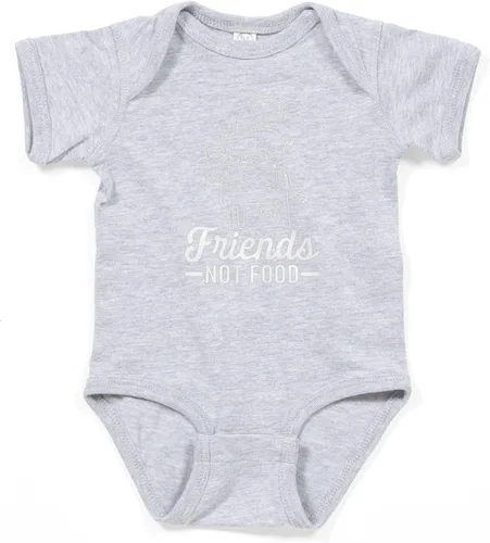Miniatura 5 de CafePress Friends Not Food Vegetariano Vegano Vegano Traje de cuerpo lindo bebé Body Body Baby Romper Dark