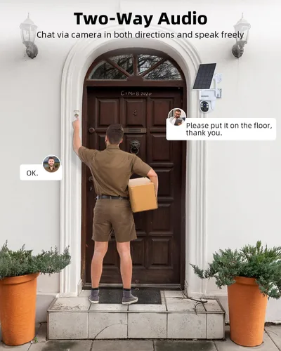 Miniatura 5 de Cámaras de seguridad solares inalámbricas para exteriores, sistema de cámara de seguridad para el hogar con batería FHD de 4 MP con monitor de 10