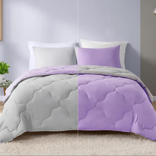 Miniatura 20 de Comfort Spaces Vixie Juego de Edredón Reversible - Cubierta Acolchada Geométrica Casual de Moda, Ropa de Cama Acogedora Alternativa de Plumón