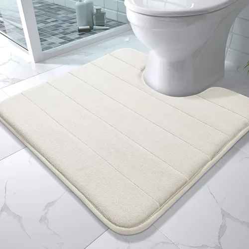 Miniatura 86 de Yimobra Tapete de baño de espuma viscoelástica, súper suave, absorbente, antideslizante, de secado rápido, lavable a máquina, tapete para bañera