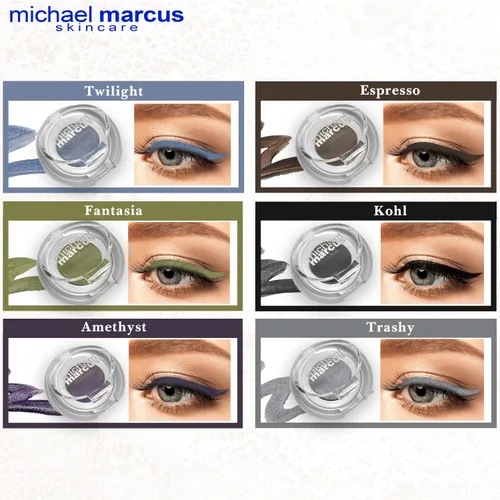 Miniatura 7 de michael marcus Delineador de ojos para pastel de maquillaje (amatista), prensado en seco, de larga duración, color vibrante y resistente a