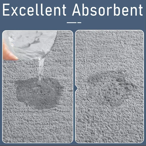 Miniatura 3 de LOCHAS Alfombras de baño, alfombra de baño pequeña de 24 x 17 pulgadas, antideslizante, lavable, tapete de baño de microfibra suave y absorbente