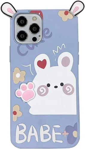 Miniatura 10 de Bonita funda de dibujos animados compatible con Samsung Galaxy S20 FE, funda protectora de goma de silicona suave con personaje de muñeca de Conejo