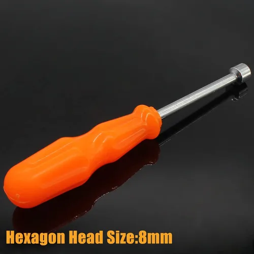 Miniatura 3 de Biaungdo Destornillador de llave de tubo de 0.315 in, destornillador de tuerca hexagonal de acero de alto carbono, destornillador de tuerca