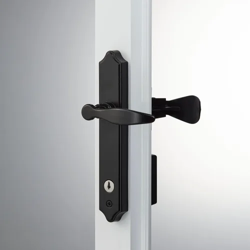 Miniatura 6 de Ideal Security 1216 Manija de puerta Storm para montaje en superficie con cerradura y llave para puertas de 1 a 1 ½ pulgadas de grosor