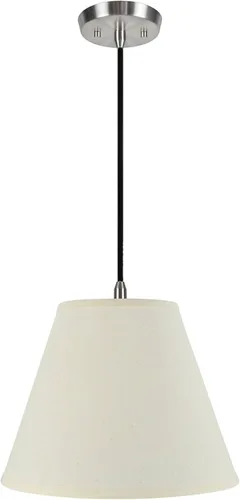 Miniatura 18 de Aspen Creative, 72306-11 - Kit de conversión de luz colgante de techo con pantalla de tela imperio de tapa dura, 14 pulgadas de ancho