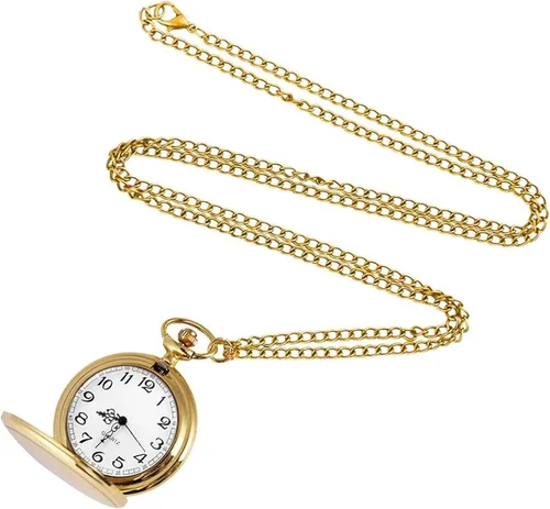 Miniatura 4 de alladaga Juego de 2 relojes de bolsillo clásicos con cadena para hombre y mujer