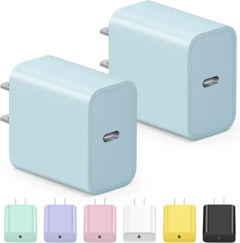 Bloque de Cargador USB C Bloque de Cargador para iPhone Bloque de Cargador Tipo C Paquete de 2 Bloque de Cargador para iPhone 15 para iPhone 15/15