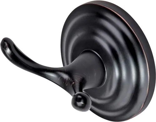Miniatura 4 de Amazon Basics Gancho redondo tradicional de zinc para toalla de baño y bata, bronce frotado con aceite Tradicional
