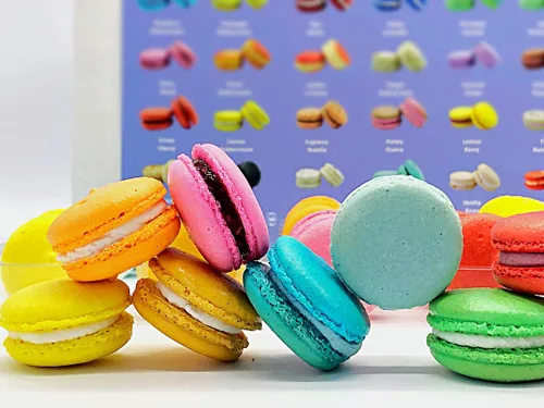 Miniatura 5 de 12 sombras de Macs Volumen #1 Color afrutado Macarons franceses sin gluten, 48 macarons surtidos