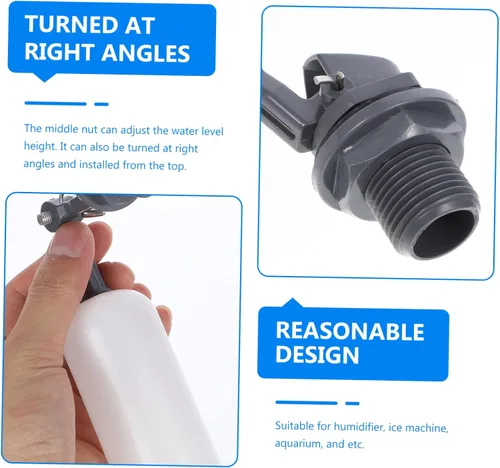 Miniatura 4 de Garneck 2 unids mini flotador válvula de bola control de nivel de agua para humidificador acuario máquina de hielo blanco pequeña válvula de agua