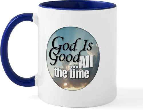 Miniatura 6 de CafePress Taza de café de cerámica de 11 oz (11.0 fl oz) con texto en inglés "God Is Good