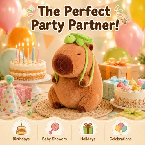 Miniatura 4 de Capybara - Peluche con mochila de tortuga desmontable, almohada Kawaii Capibaras Peluches de 9 pulgadas, animal de peluche suave para adolescentes