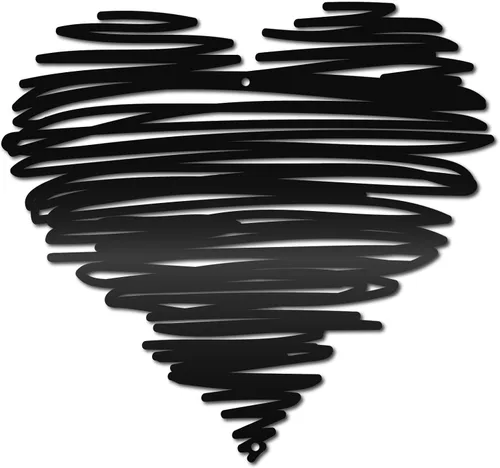 CREATCABIN Letrero de pared de corazón de metal negro, letrero de pared con forma de corazón, esculturas huecas para colgar, esculturas huecas,