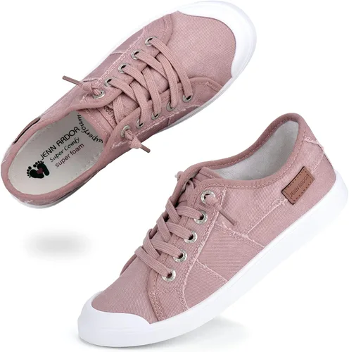 Miniatura 31 de JENN ARDOR - Tenis de lona para mujer, mocasines de meter, moda estilo casual 2022, punta redonda, suaves, cómodos, zapatos planos para caminar