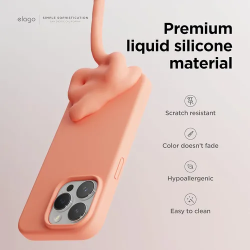 Miniatura 3 de elago Compatible con Funda para iPhone 15 Pro, Funda de Silicona Líquida, Cubierta Protectora de Cuerpo Completo, Resistente a Golpes, Funda Delgada