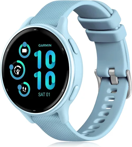 Miniatura 15 de GEAK Compatible con correas de reloj Garmin Vivoactive 5/Garmin Vivoactive 3, banda de silicona de 20 mm para Vivoactive 3 Music/Vivomove