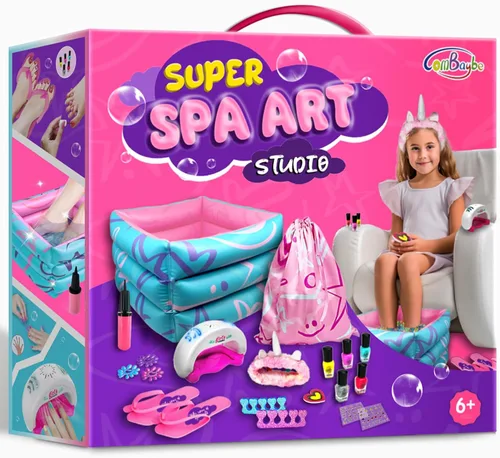 Kit de Día de Spa para Niñas Juguete - Conjunto de Esmalte de Uñas para Regalos de Niñas 7-12 - Día de Spa de Pies para Niña para Manicuras Pedicura