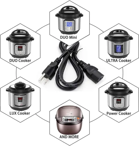 Miniatura 3 de Cable de alimentación de 6 pies para olla instantánea Duo Mini, Duo Plus Mini, DUO60, Duo Plus60, DUO50, Smart 60 Bluetooth, Ultra 6 60 y otras