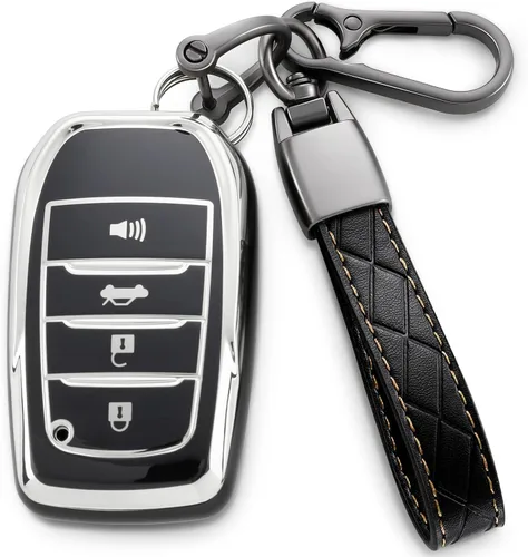 Miniatura 9 de para llavero Toyota, funda protectora de TPU suave con llavero de cuero para Venza 2019-2024, Grand Highlander, Land Cruiser, RAV4 Prime, Fortuner