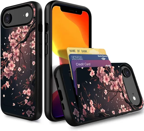 Miniatura 57 de Funda para iPhone Air, funda tipo cartera con ranura para tarjeta oculta, a prueba de golpes, TPU y PC, funda protectora de doble capa para iPhone