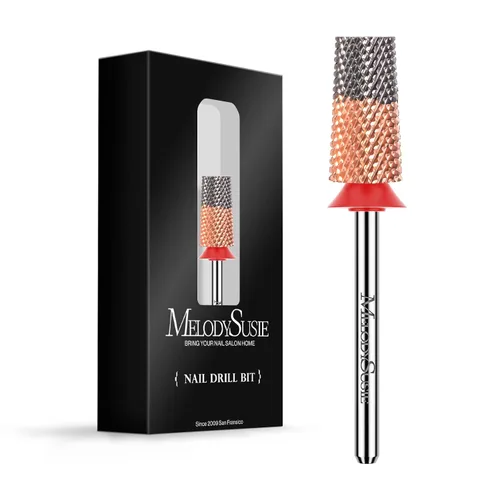 Miniatura 12 de MelodySusie Brocas de barril cónico para uñas, brocas de tungsteno de carburo de 3/32 pulgadas, adecuadas para manicura, pedicura, cutícula, esmalte