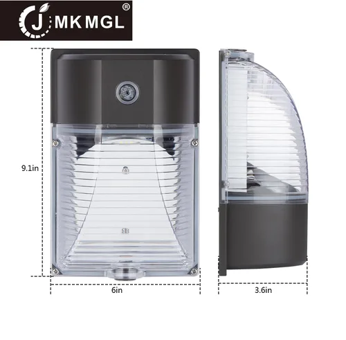 Miniatura 5 de Paquete de luz LED de pared, 26 W (equivalente a 150-250 W), con fotocélula del atardecer al amanecer, 3000 lm, 5000 K, luz blanca de día, luces