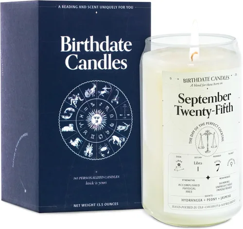 Miniatura 80 de Velas con fecha de nacimiento, 28 de octubre, velas perfumadas del zodiaco de Escorpio, regalo de cumpleaños, aroma a bergamota, canela y caoba